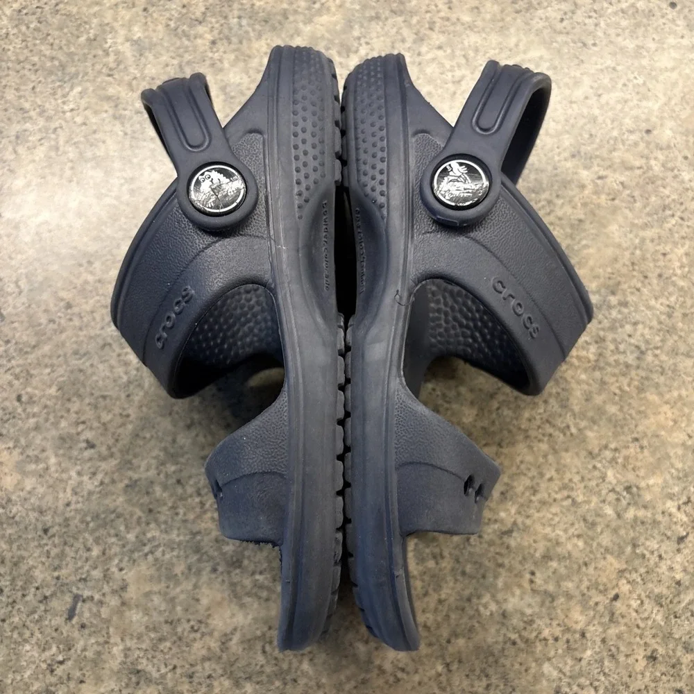 Crocs Toddler Open Toe Strappy Sandals Navy Blue C11 Excellent Condition